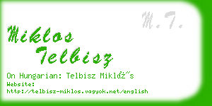 miklos telbisz business card